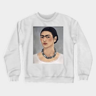 Self Portrait with Necklace by Frida Kahlo Crewneck Sweatshirt